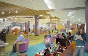 21st Century Library concept circulation desk