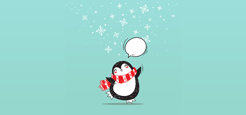 Penguin and Snowflakes