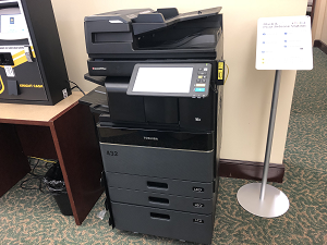 printer located by Knight Cash machine