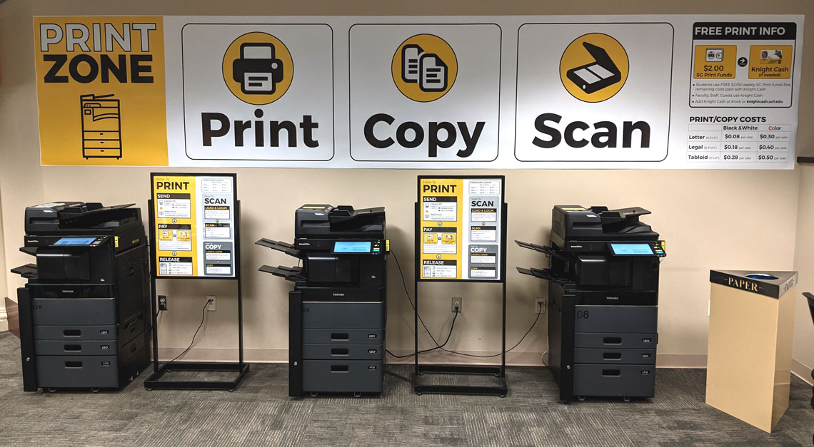 Photo showcasing the 3 printers in the zone.