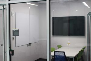 study room 179 with monitor and whiteboard