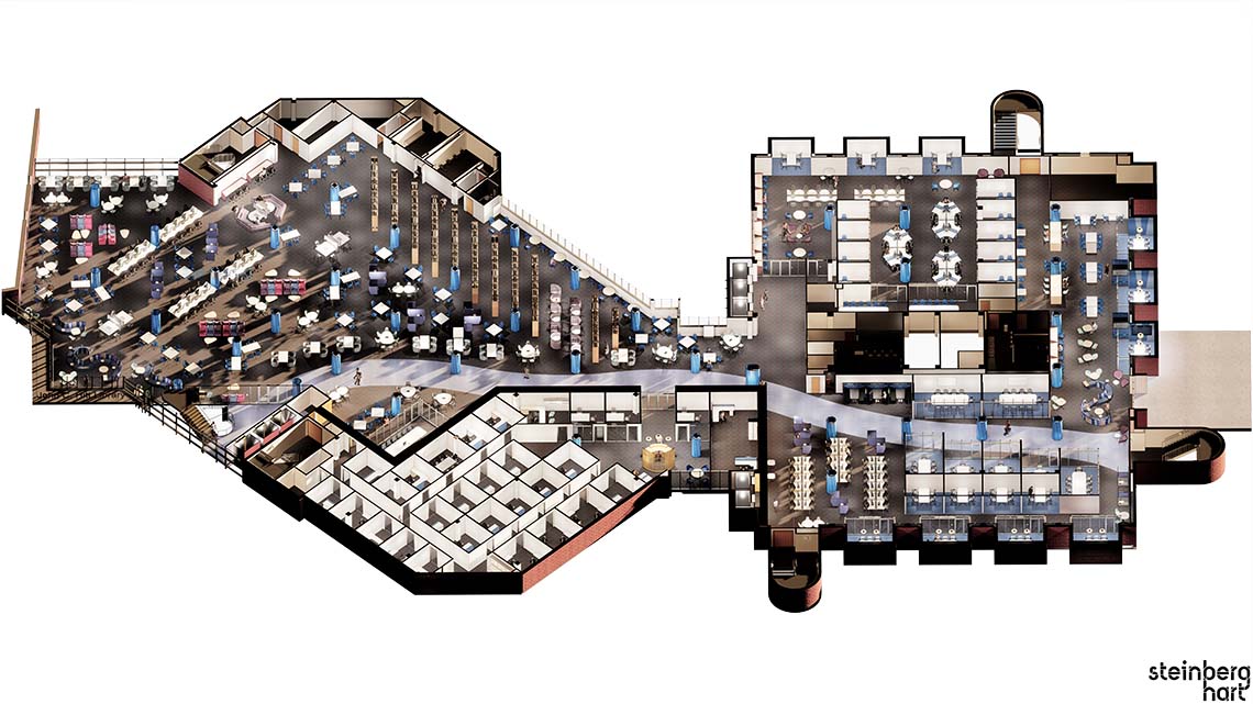 3D floorplan rendering of the new 3rd Floor 