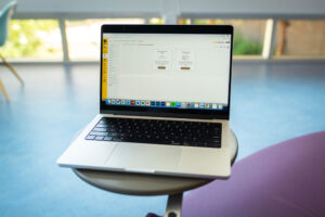 laptop open to ucf webcourses website showing Leganto integration.