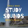 Thumbnail image with exterior of the John C. Hitt Library and Reflecting Pond and it says Study Sounds below that it says Spotify Playlist