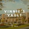 Vintage painting of the John C. Hitt Library with the words "Vinnies Vault"